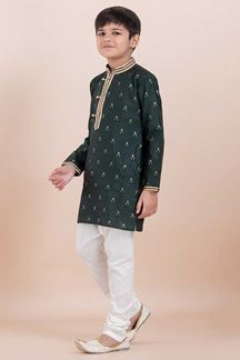 Picture of Delightful Teal Designer Ethnic Wear for Boys – Perfect for Engagement, Festivals, Sangeet, and Parties