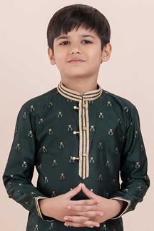 Picture of Delightful Teal Designer Ethnic Wear for Boys – Perfect for Engagement, Festivals, Sangeet, and Parties