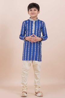 Picture of Majestic Royal Blue Designer Ethnic Wear for Boys – Perfect for Engagement, Festivals, Sangeet, and Parties
