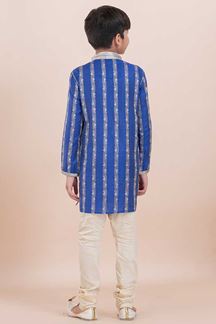 Picture of Majestic Royal Blue Designer Ethnic Wear for Boys – Perfect for Engagement, Festivals, Sangeet, and Parties