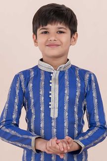 Picture of Majestic Royal Blue Designer Ethnic Wear for Boys – Perfect for Engagement, Festivals, Sangeet, and Parties
