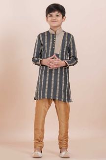 Picture of Spectacular Grey Designer Ethnic Wear for Boys – Perfect for Engagement, Festivals, Sangeet, and Parties