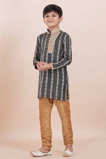 Picture of Spectacular Grey Designer Ethnic Wear for Boys – Perfect for Engagement, Festivals, Sangeet, and Parties