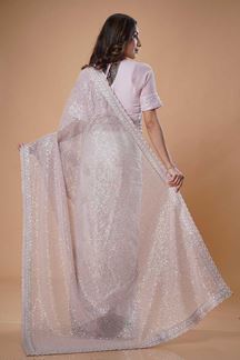 Picture of  Captivating Net Designer Saree for Engagement, Reception, Sangeet, and Parties