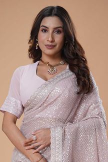 Picture of  Captivating Net Designer Saree for Engagement, Reception, Sangeet, and Parties