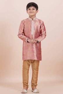 Picture of Charismatic Orange Designer Ethnic Wear for Boys – Perfect for Engagement, Festivals, Sangeet, and Parties