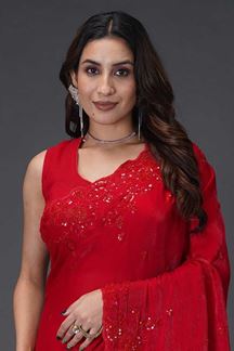Picture of  Charismatic Chiffon Designer Saree for Festivals, Sangeet, and Parties