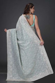 Picture of  Spectacular Chiffon Designer Saree for Festivals, Engagement, Reception, Sangeet, and Parties