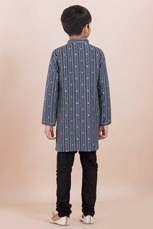 Picture of Dashing Grey Designer Ethnic Wear for Boys – Perfect for Engagement, Festivals, Sangeet, and Parties