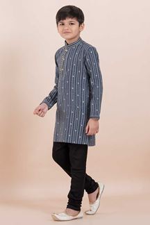 Picture of Dashing Grey Designer Ethnic Wear for Boys – Perfect for Engagement, Festivals, Sangeet, and Parties