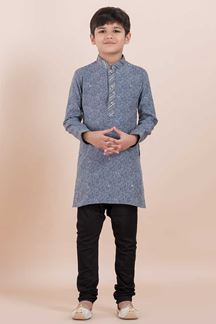 Picture of Fancy Grey Designer Ethnic Wear for Boys – Perfect for Engagement, Festivals, Sangeet, and Parties
