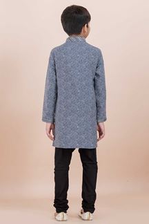 Picture of Fancy Grey Designer Ethnic Wear for Boys – Perfect for Engagement, Festivals, Sangeet, and Parties