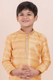 Picture of Awesome Yellow Designer Ethnic Wear for Boys – Perfect for Haldi, Engagement, Festivals, Sangeet, and Parties