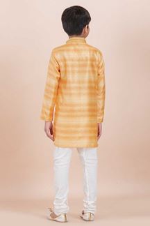 Picture of  Vibrant Yellow Designer Ethnic Wear for Boys – Perfect for Haldi, Engagement, Festivals, Sangeet, and Parties