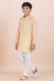 Picture of Enticing Yellow Designer Ethnic Wear for Boys – Perfect for Haldi, Engagement, Festivals, Sangeet, and Parties