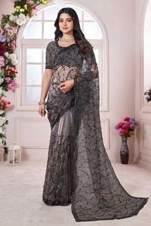 Picture of  Fascinating Organza Designer Saree for Engagement, Reception, Sangeet, and Parties