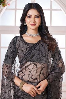 Picture of  Fascinating Organza Designer Saree for Engagement, Reception, Sangeet, and Parties