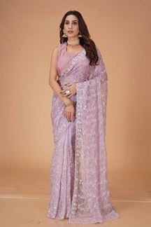 Picture of  Mesmerizing Organza Designer Saree for Festivals, Engagement, Reception, Sangeet, and Parties