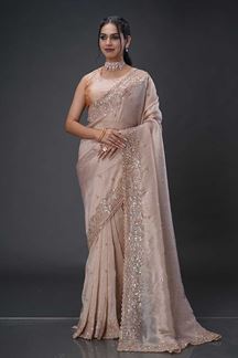 Picture of  Flamboyant Organza Designer Saree for Festivals, Engagement, Reception, Sangeet, and Parties