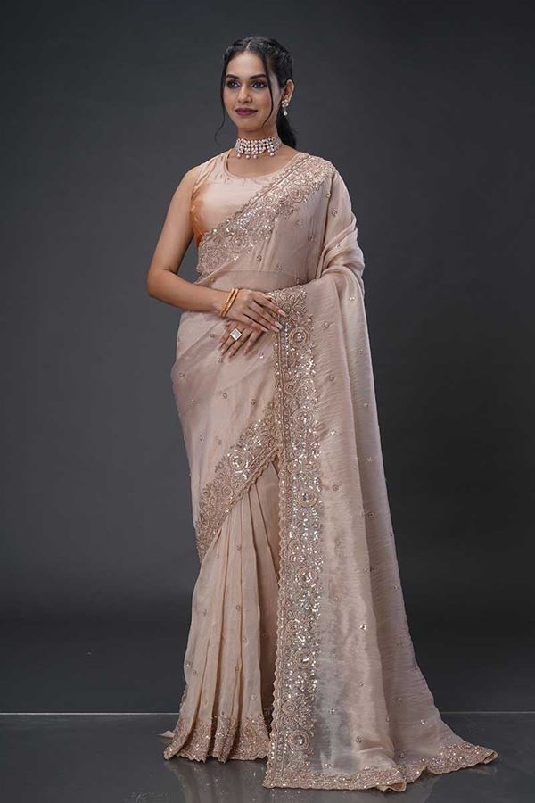 Picture of  Flamboyant Organza Designer Saree for Festivals, Engagement, Reception, Sangeet, and Parties
