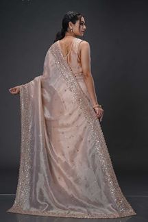 Picture of  Flamboyant Organza Designer Saree for Festivals, Engagement, Reception, Sangeet, and Parties