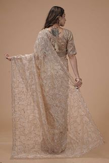 Picture of  Aesthetic Organza Designer Saree for Festivals, Engagement, Reception, Sangeet, and Parties