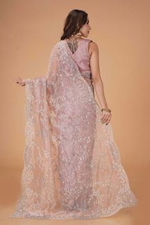 Picture of  Enticing Organza Designer Saree for Festivals, Engagement, Reception, Sangeet, and Parties