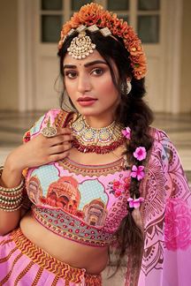 Picture of  Heavenly Pink Designer Wedding Lehenga Choli for Wedding, Reception, Sangeet, and Parties