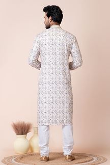 Picture of Fancy Multi Designer Men’s Kurta Pyjama for Engagement, Festivals, Sangeet, and Parties