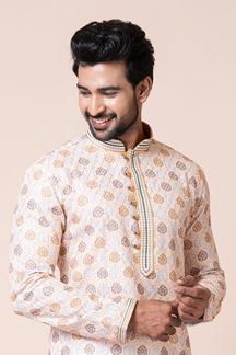 Picture of Stylish Multi Designer Men’s Kurta Pyjama for Engagement, Reception, Festivals, Sangeet, and Parties
