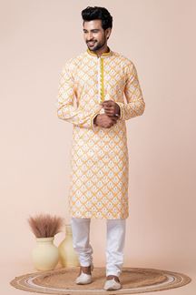 Picture of Aesthetic Multi Designer Men’s Kurta Pyjama for Engagement, Reception, Festivals, Sangeet, and Parties