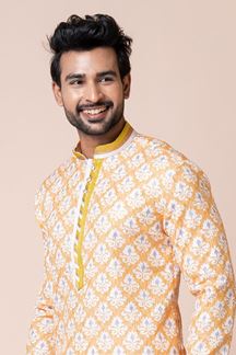 Picture of Aesthetic Multi Designer Men’s Kurta Pyjama for Engagement, Reception, Festivals, Sangeet, and Parties