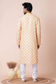 Picture of Aesthetic Multi Designer Men’s Kurta Pyjama for Engagement, Reception, Festivals, Sangeet, and Parties