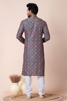 Picture of Captivating Multi Designer Men’s Kurta Pyjama for Engagement, Reception, Festivals, Sangeet, and Parties