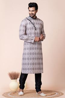 Picture of Delightful Multi Designer Men’s Kurta Pyjama for Sangeet, and Parties