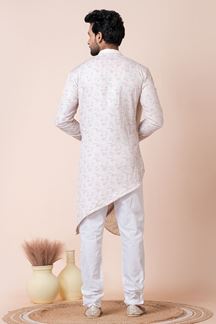 Picture of Classy Multi Designer Men’s Kurta Pyjama for Engagement, Reception, Festivals, Sangeet, and Parties