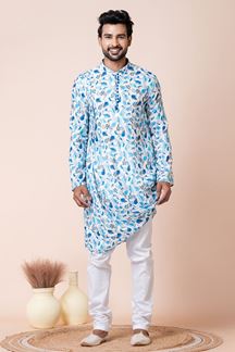 Picture of Vibrant Multi Designer Men’s Kurta Pyjama for Engagement, Reception, Festivals, Sangeet, and Parties