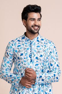 Picture of Vibrant Multi Designer Men’s Kurta Pyjama for Engagement, Reception, Festivals, Sangeet, and Parties