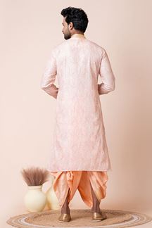 Picture of Splendid Pink Designer Men’s Dhoti Sets for Wedding, Reception, Festivals, Sangeet, and Parties