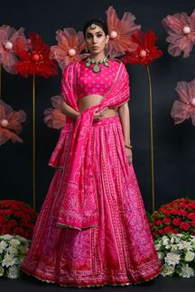 Picture of Pretty Pink Designer Wedding Lehenga Choli for Wedding, Reception, Pre-Wedding Shoots, Sangeet, and Parties