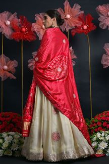 Picture of Surreal Cream Designer Wedding Lehenga Choli for Wedding, Reception, Pre-Wedding Shoots, Sangeet, and Parties