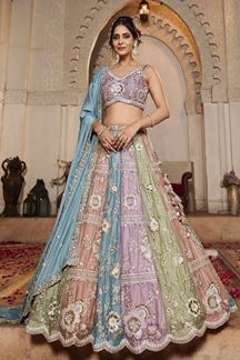 Picture of Smashing Designer Indo-Western Lehenga Choli for Engagement, Wedding, Reception, Sangeet, and Parties