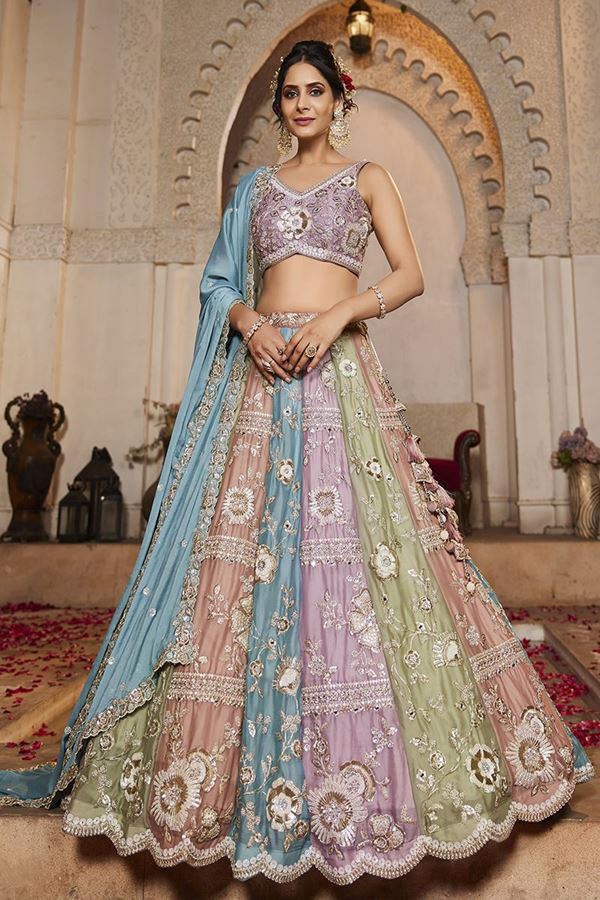 Picture of Smashing Designer Indo-Western Lehenga Choli for Engagement, Wedding, Reception, Sangeet, and Parties