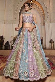 Picture of Smashing Designer Indo-Western Lehenga Choli for Engagement, Wedding, Reception, Sangeet, and Parties