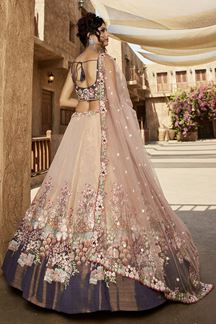 Picture of Exuberant Purple Designer Indo-Western Lehenga Choli for Engagement, Wedding, Reception, Sangeet, and Parties