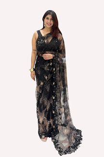 Picture of Breathtaking Net Designer Saree for Parties