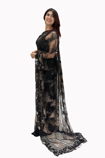Picture of Breathtaking Net Designer Saree for Parties