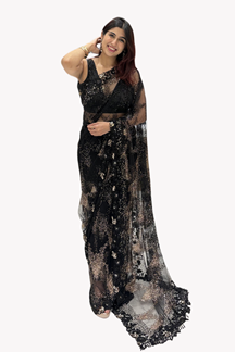 Picture of Breathtaking Net Designer Saree for Parties