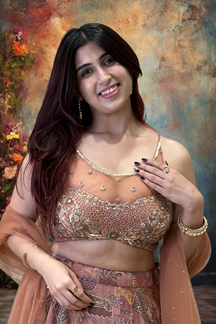 Picture of Exuberant Designer Indo-Western Lehenga Choli for Engagement, Reception, and Parties