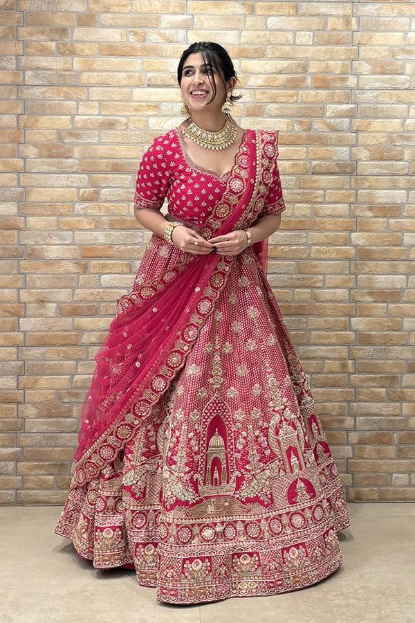 Picture of Striking Designer Bridal Lehenga Choli for Wedding and Reception